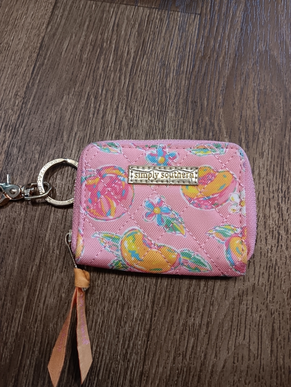 Simply Southern Pink Floral Keyring Wallet